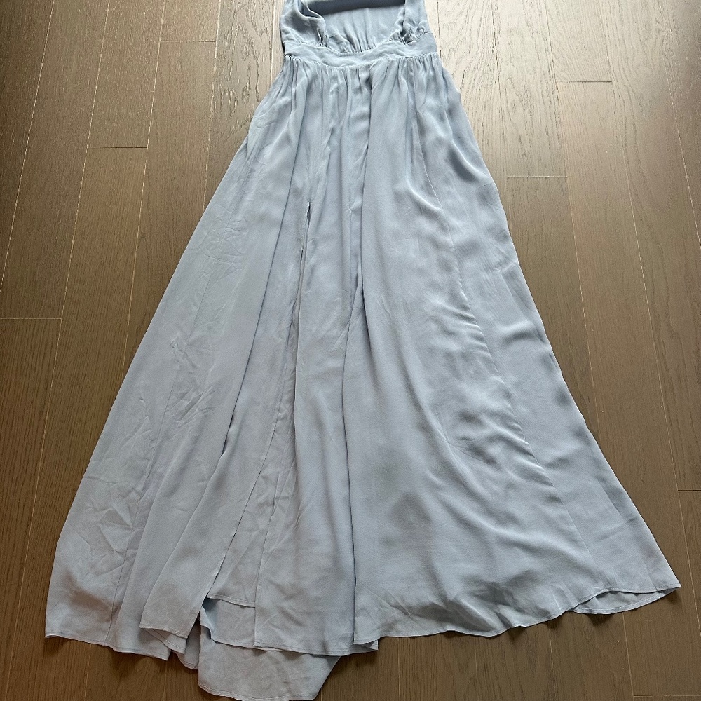 NWT Reformation Andee Dress mineral blue size 8 gown maxi halter new with tags - Picture 3 of 8